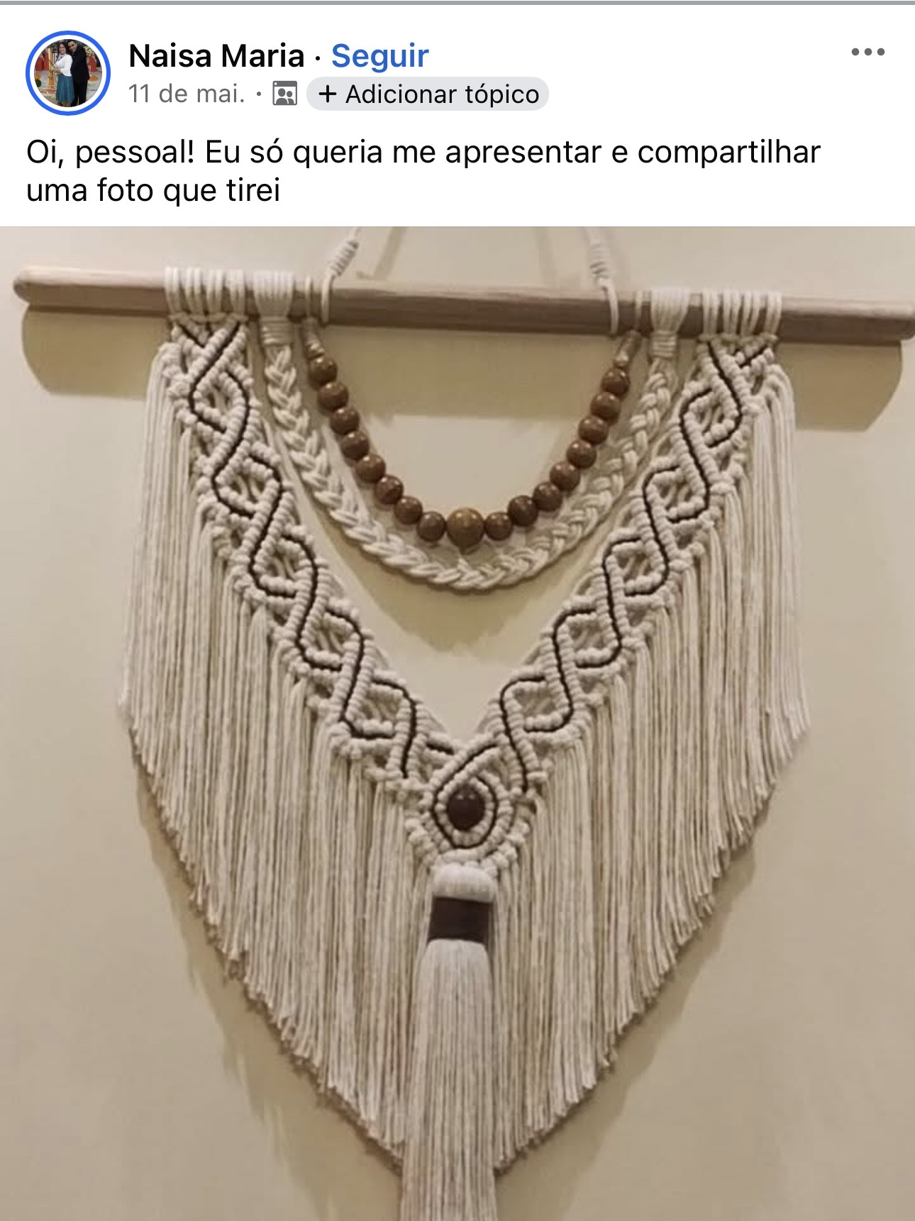 Painel OAK feito por Naisa Maria