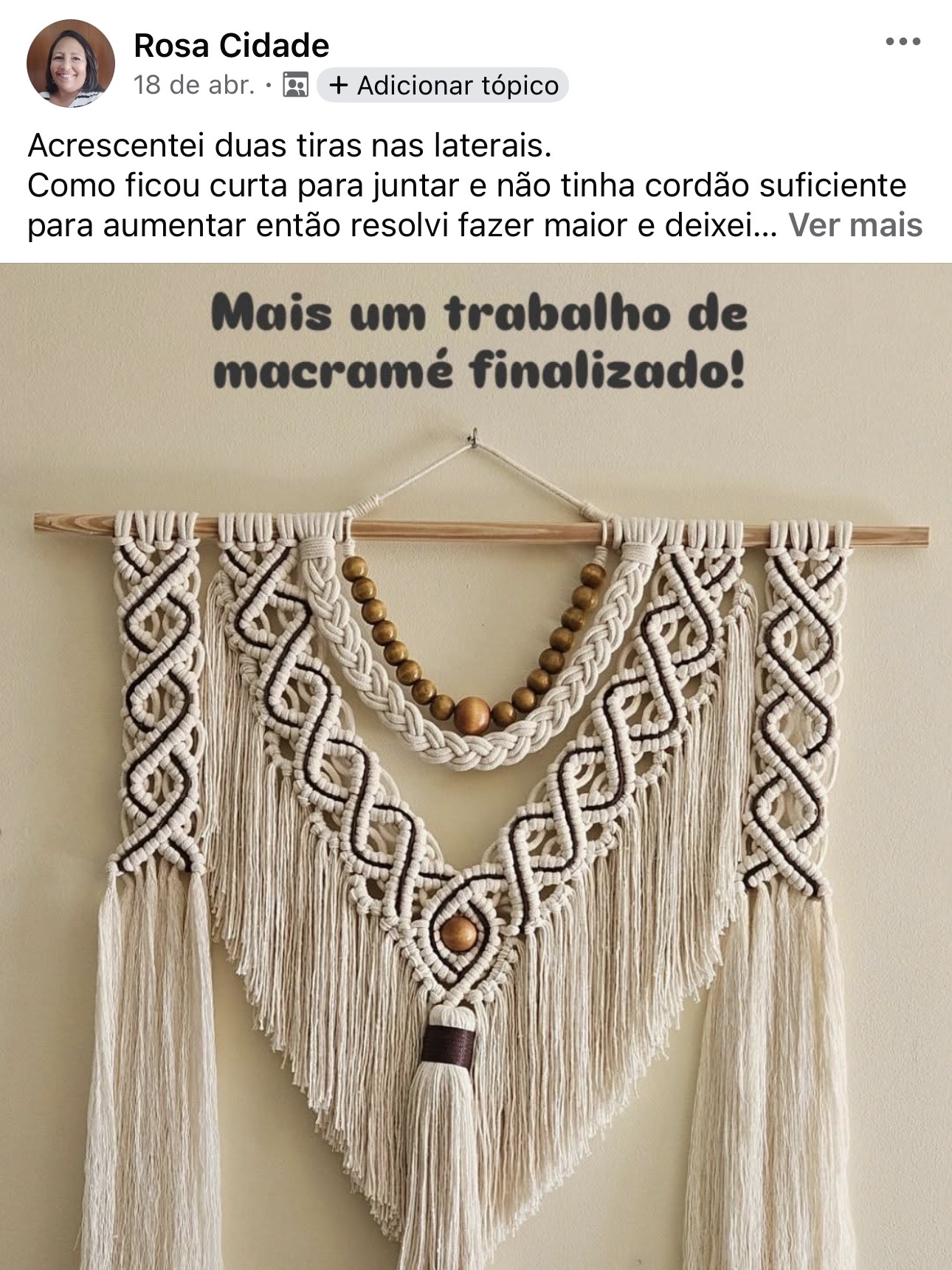 Painel OAK feito por Rosa Cidade